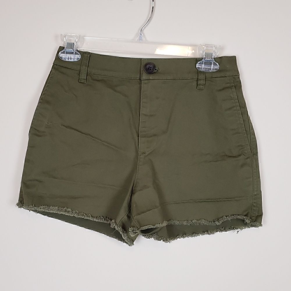 Madewell Olive Green High Rise Twill Shorts
